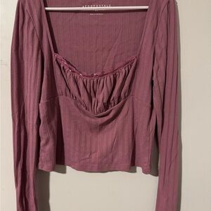 Aeropostale Women's Mauve Long Sleeve Tee